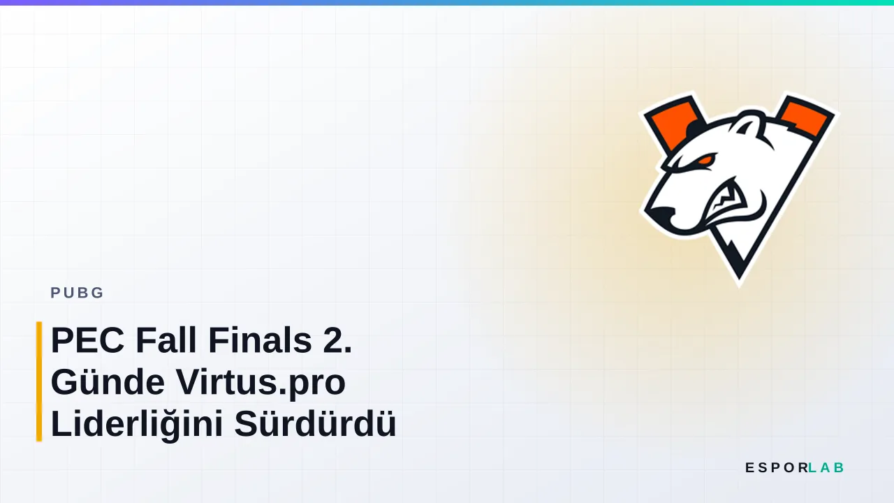 PEC Fall Finals 2. Günde Virtus.pro Liderliğini Sürdürdü