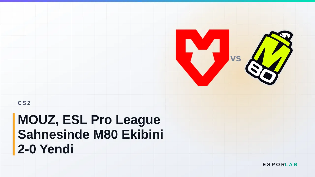 MOUZ, ESL Pro League Sahnesinde M80 Ekibini 2-0 Yendi