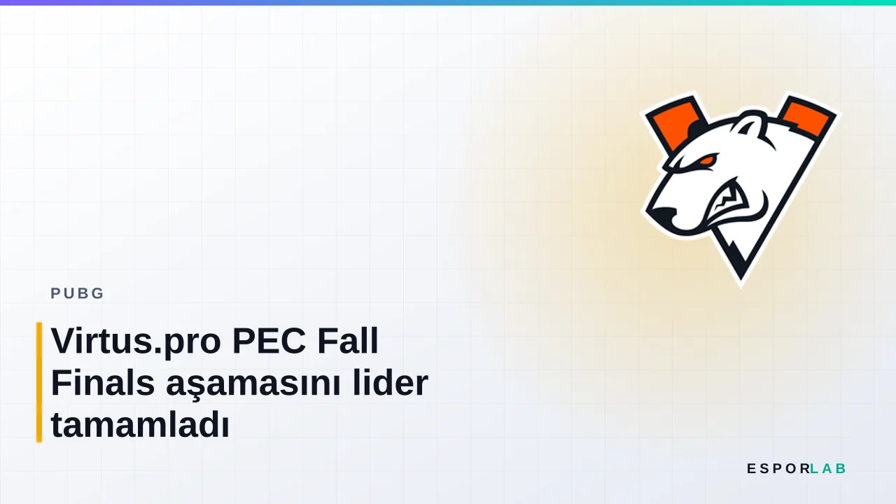 Virtus.pro PEC Fall Finals aşamasını lider tamamladı