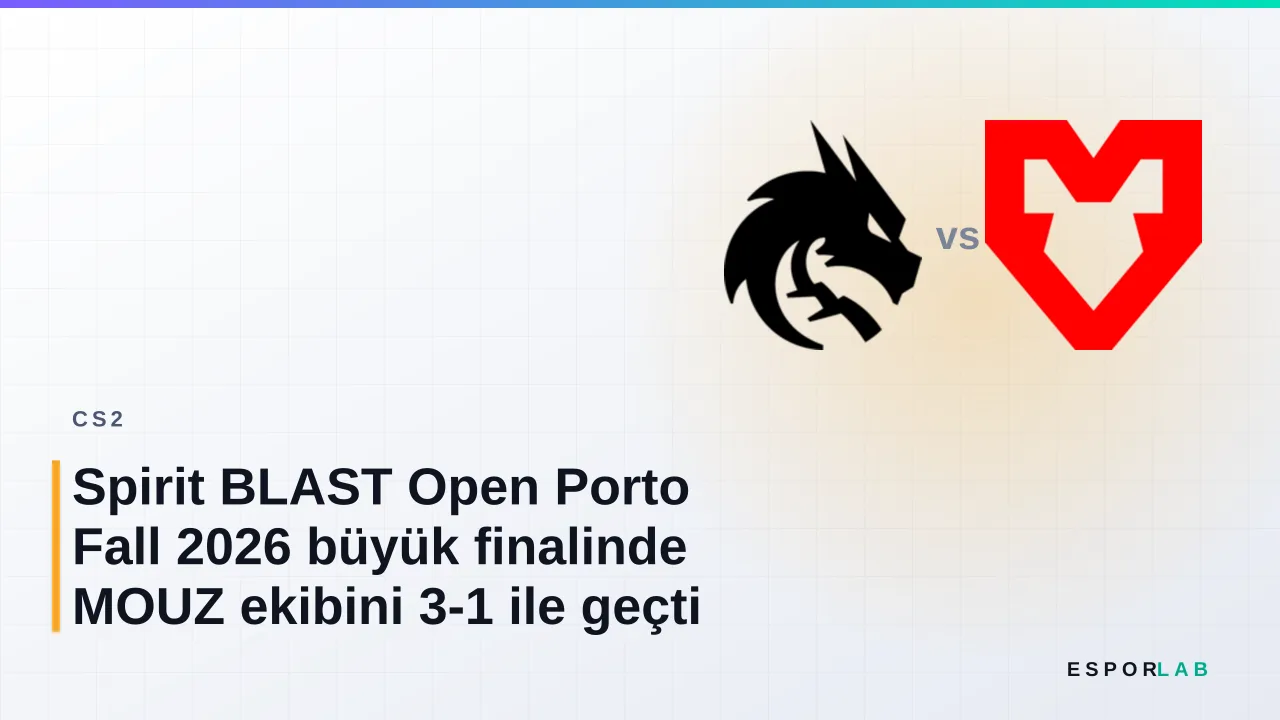 Spirit BLAST Open Porto Fall 2026 büyük finalinde MOUZ ekibini 3-1 ile geçti