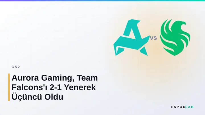 Aurora Gaming, Team Falcons'ı 2-1 Yenerek Üçüncü Oldu