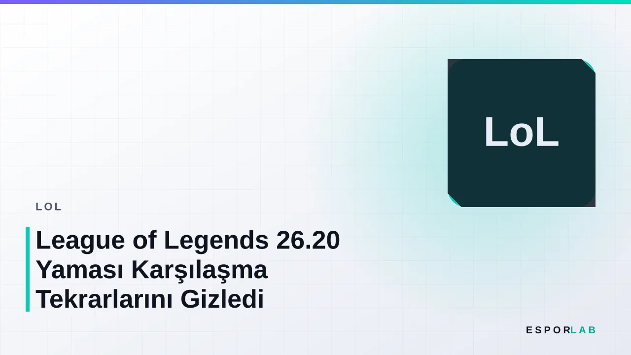 League of Legends 26.20 Yaması Karşılaşma Tekrarlarını Gizledi